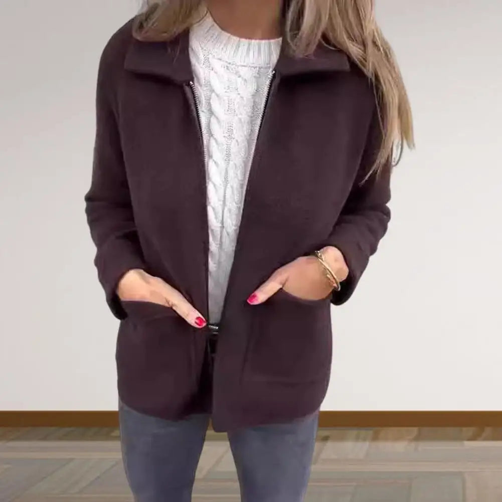 Glamisia Veste Cardigan Élégante en Laine