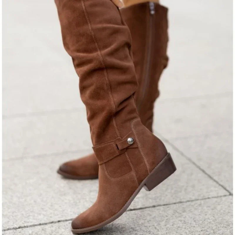 Knee-high microfiber boots - Stylish style with everyday comfort