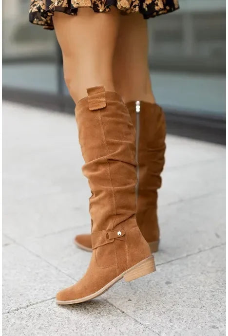 Knee-high microfiber boots - Stylish style with everyday comfort