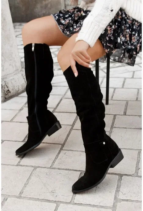 Knee-high microfiber boots - Stylish style with everyday comfort