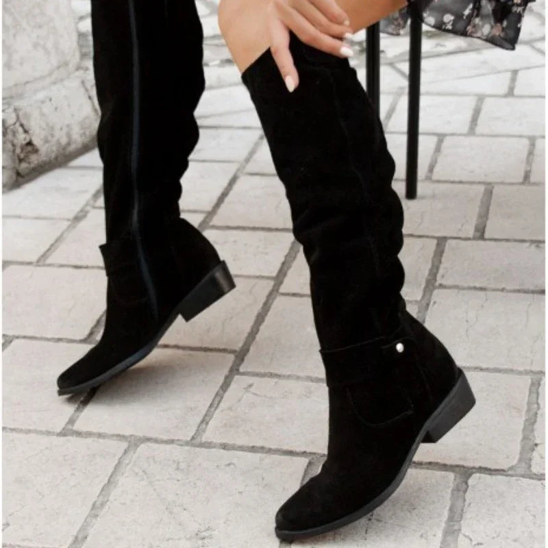 Knee-high microfiber boots - Stylish style with everyday comfort