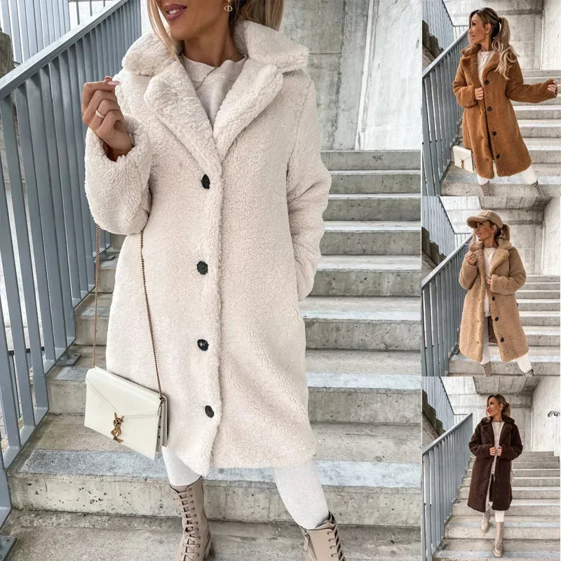 Manteau long en laine d'agneau