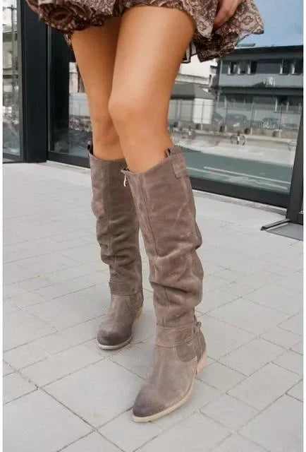 Knee-high microfiber boots - Stylish style with everyday comfort