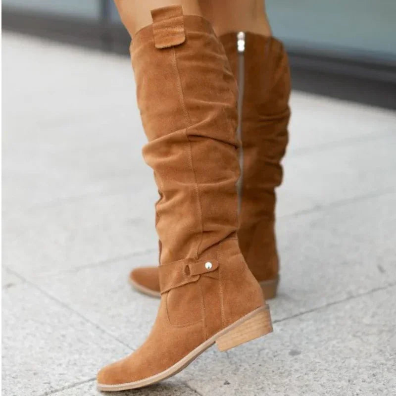 Knee-high microfiber boots - Stylish style with everyday comfort