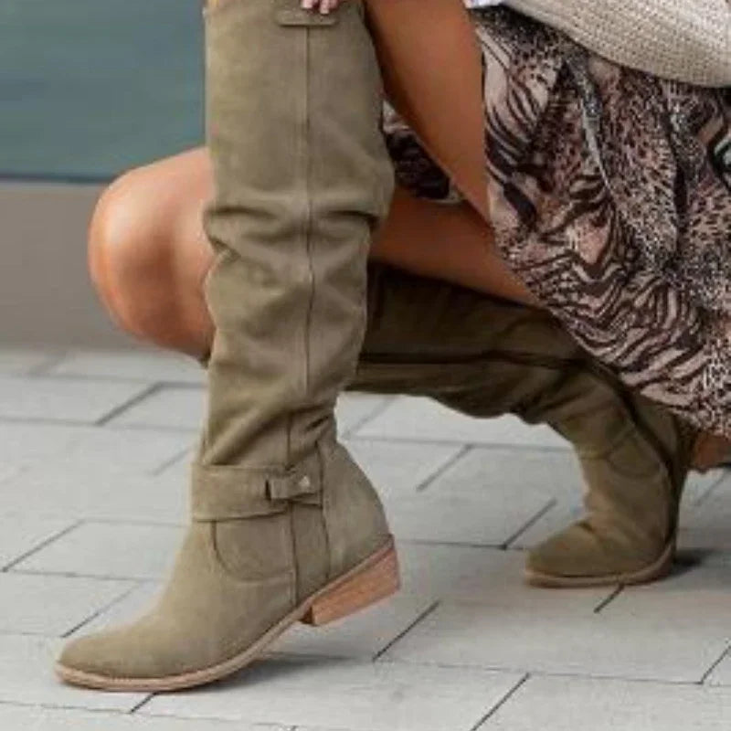 Knee-high microfiber boots - Stylish style with everyday comfort