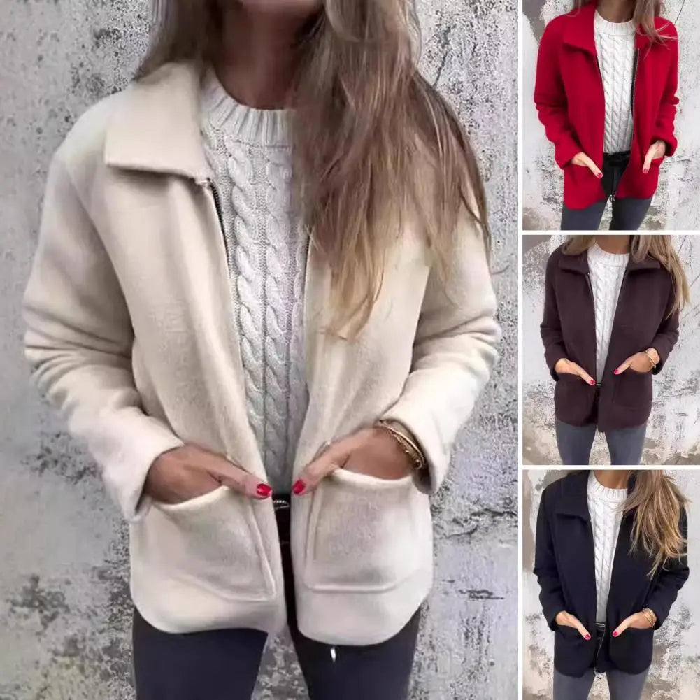 Glamisia Veste Cardigan Élégante en Laine